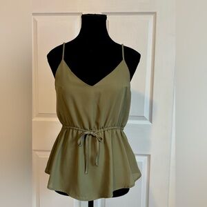 Streetwear Society Green Relaxed Camisole with Tie Front